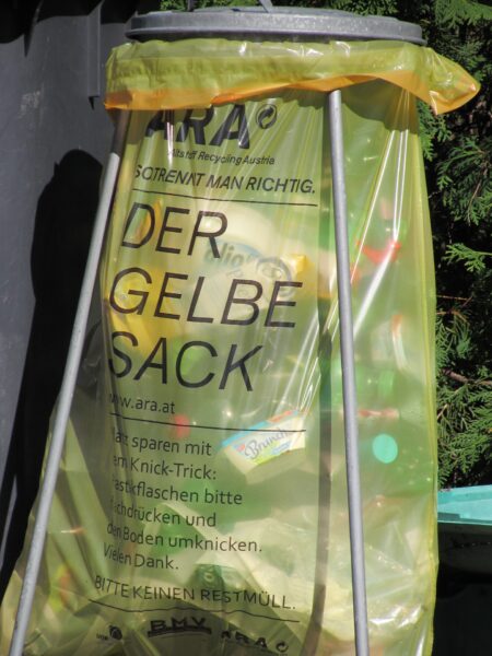 Gelber Sack Plastikmüll