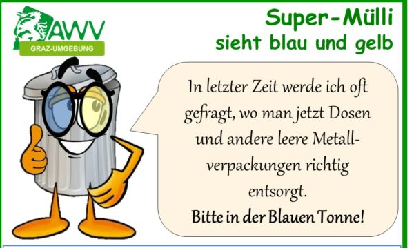 Super-Mülli sieht blau und gelb