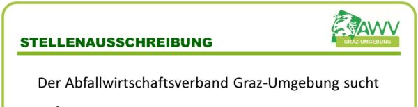 Stellenausschreibung des Abfallwirtschaftsverbandes