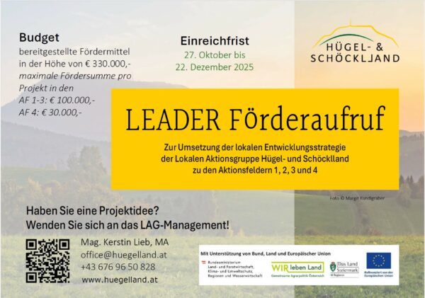 Bewerbung Förderaufruf Hügel- und Schöcklland