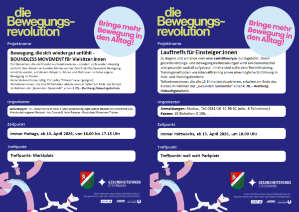 Lauftreffs und Boundless Movement