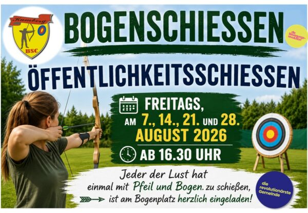 Bogenschießen August neu