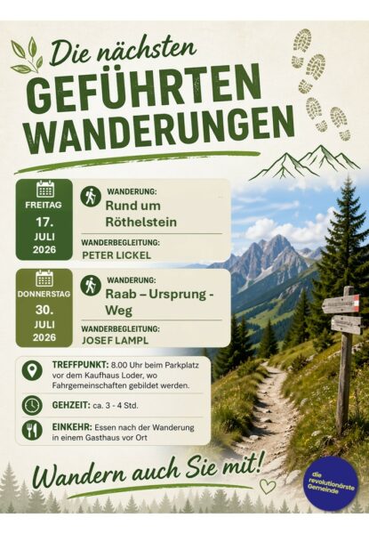 geführte Wanderungen Juli